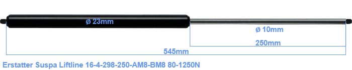 Suspa Liftline 16-4-298-250-AM8-BM8